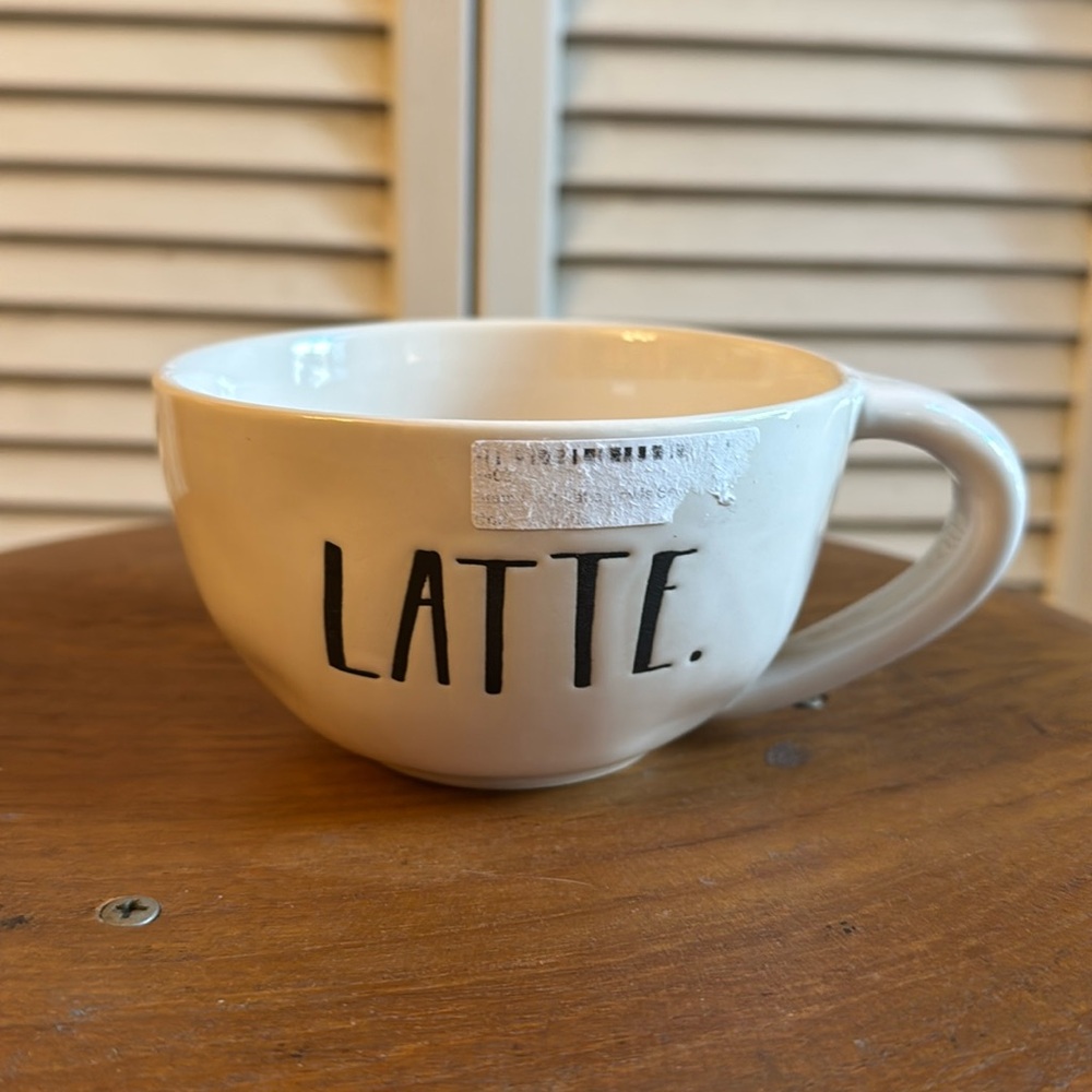 RAE DUNN LATTE MUG, Classic style. Holds 12oz. NWT